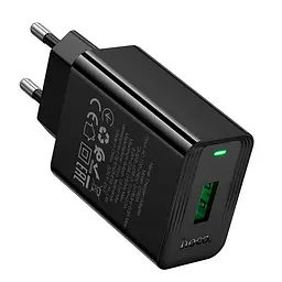 СЗУ Hoco CS92A Leader single port QC3.0 charger(EU) Black - мініатюра 3