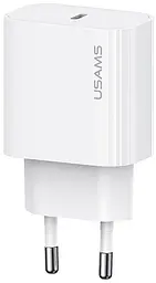 Сітчасте зарядне пристрій Usams T65 (US-CC226) single USB-C PD3.0 20W 3A Білий