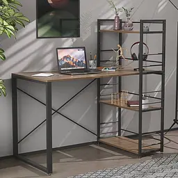 Письмовий стіл Ferrum-decor Серії Конект з етажеркою 75x120x60 чорний ДСП Дуб Сонома Трюфель 16мм (FRD-104223)