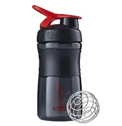 Шейкер спортивний BlenderBottle SportMixer Flip 20oz/590 мл Black/Red (SM 20oz Black/Red) - мініатюра 1