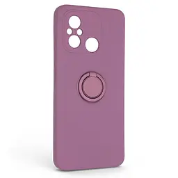 Силиконовый чехол для Xiaomi Redmi 12C, Icon Ring, фиолетовый, панель-накладка, с кольцом-подставкой на 360°, противоударный, возможность использования магнитных держателей, ArmorStandart (ARM68796)