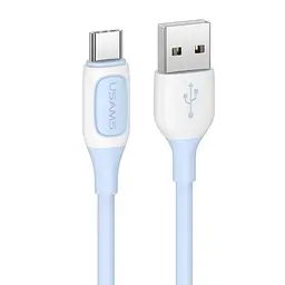 Кабель Lightning USAMS 3A Type-C to Micro-USB 1m Голубий (6958444903347)