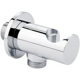 Підключення з тримачем для шлангу Qtap Spojeni округле QTCRMBH030 Chrome