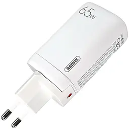 Швидка GaN зарядка 65W REMAX RP-U55 PD+QC 1xUSB-A 2xType-C EU Білий