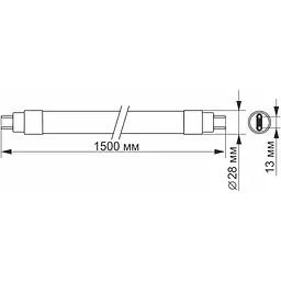 LED лампа VIDEX T8 24W 1.5M 4100K матова (VL-T8-24154) - мініатюра 3