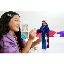Лялька Barbie Екстра у синьому леопардовому костюмі (HHN09) - мініатюра 5