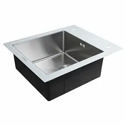 Кухонна мийка Platinum Handmade White Glass 600x510x200 - мініатюра 3