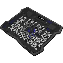 Підставка для ноутбука Canyon 15.6" NS02 1Fan 2USB LED Black (CNE-HNS02)