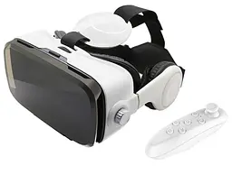 3D окуляри віртуальної реальності для смартфона з навушниками і пультом BOBO VR Z4 білий