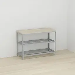 Банкетка універсальна Ferrum-decor Слайм 45x63x26 сірий ДСП Дуб Сонома 16мм (FRD-104082)