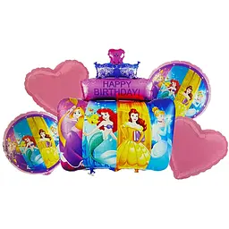 Набір фольгованих кульок " Disney Princess " 5 шт святкові декорації
