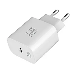 Зарядний пристрій мережевий MAKE 20W Type-C PD3.0 White - мініатюра 8
