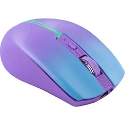 Мишка Defender Mystery MM-301, бездротова Bluetooth+2.4G, 1600 dpi., 4кн., 500mAh, LED, фіолетова - мініатюра 3