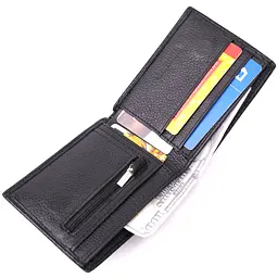 Зручне чоловіче портмоне з натуральної шкіри ST Leather 22482 чорний - мініатюра 7