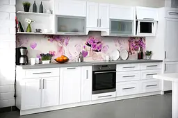 Кухонний фартух Серця вінілова наклейка квіти абстракція романтика Рожевий 65х250 см Happy Pocket Z180746 - мініатюра 5