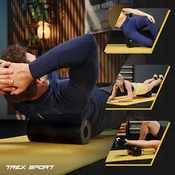 Роллер масажер гладкий Trex Sport TX-033EPR EPP 33см чорний - мініатюра 13