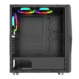 Корпус Montech FIGHTER 500, Black, Mid Tower, без БЖ, для ATX / Micro ATX / Mini ITX, 1xUSB 3.0 / 2xUSB 2.0, макс. CPU - 160 мм / GPU - 320 мм, 4x120 мм LED "Rainbow", бічна панель із загартованого скла - мініатюра 5