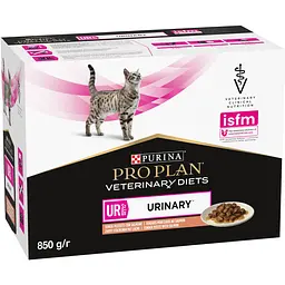 Уцінка. Вологий корм для котів Purina Pro Plan Veterinary Diets UR ST/OX Urinary з лососем 850 г (10 шт. x 85 г) (12308816)  - мініатюра 3