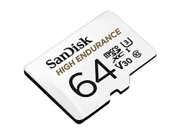Карта пам'яті microSDXC (UHS-1 U3) SanDisk High Endurance 64Gb class 10 V30 (100Mb/s) (adapterSD) - мініатюра 3