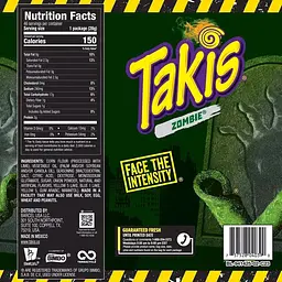 Чіпси Takis Rolls Zombie Habanero & Cucumber Tortilla Chips 28.4 g - мініатюра 4