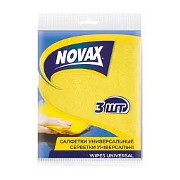 Салфетки для уборки Novax универсальные 3 шт. (4823058302072)
