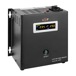 ДБЖ з правильною синусоїдою 12V LPY-W-PSW-500VA+ (350Вт) 5A/10A - мініатюра 2