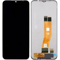 Дисплей Samsung A145 Galaxy A14 4G чорний, жовтий шлейф