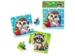 М’які пазли Єнот та їжачок, Vladi Toys, 25 ел.