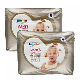 Дитячі підгузники - трусики Lupilu Pantsy Premium Jumbo Bag Розмір 6 Extra Large, 15+ кг, 64 шт