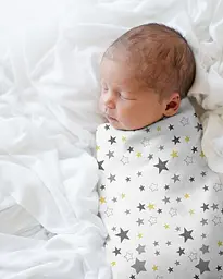 Пелюшки дитячі багаторазові Cosas Yellow Stars 2 шт 80х100 см (Бязь_Звезды-ЖелтоСерые) - мініатюра 4