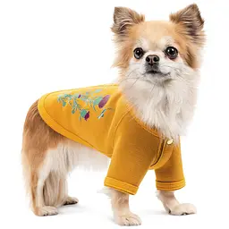 Кардиган для собак Pet Fashion Denis S жовтий - мініатюра 2