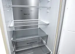 Холодильник LG 203x60х68 холодильне відділення 277 л морозильне відділення 107 л 2 двері А++ NF Metal Fresh бежевий (GC-B509SESM) - мініатюра 9