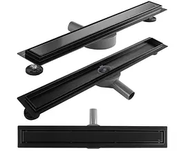 Душовий канал Rea Neox Pro 50 см із сухим затвором 2-в-1 black REA-G2741
