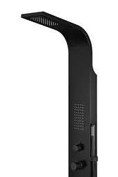 Душова панель Corsan Festo black з виливом S046MBLW, Чорний матовий - мініатюра 3