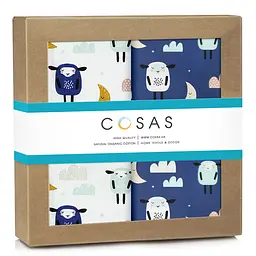Пелюшки багаторазові Cosas дитячі Sheep CS2 2 шт., 80х100 см, бірюзові