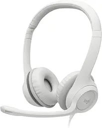 Гарнітура Logitech H390 Headset USB off-white (981-001286) - мініатюра 1