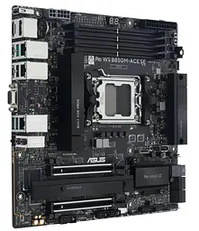 Материнська плата ASUS PRO WS B850M-ACE SE (PRO WS B850M-ACE SE) (Socket AM5, AMD B850, Micro-ATX) - мініатюра 2