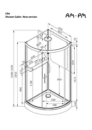 Душова кабіна AM PM Like 90x90см W80C-016-090MTA, Хром - мініатюра 3