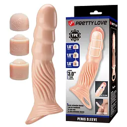 Насадка на пеніс Pretty Love 3.0" Adjustable, 24 см (тілесний) - мініатюра 8