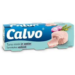 Тунець Calvo Tuna steak in water у власному соку 3х80 г