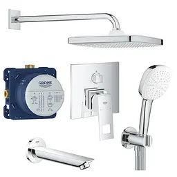Душова система прихованого монтажу Grohe Eurocube з Tempesta Cube 250 UA26417SC0, Хром