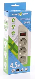 Мережевий фільтр 3 розетки, 4.5м, белий (SPM3-G-15G) - мініатюра 2