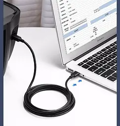 Кабель Ugreen USB type А 2.0 - USB type B для принтерів, сканерів, БФП 2 м Black (US104) - мініатюра 3