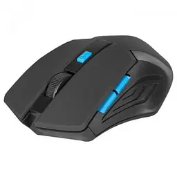 Мышь беспроводная Defender Accura MM-275, черный/синий, USB, оптическая, 800/1200/1600 dpi, 6 кнопок, 1xAA (52275)