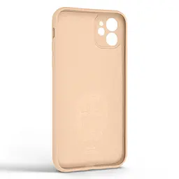 Силиконовый чехол для Apple iPhone 11, Icon Ring, пудровый, панель-накладка, с кольцом-подставкой на 360°, противоударный, возможность использования магнитных держателей, ArmorStandart (ARM68644) - мініатюра 2