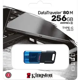 Флеш-накопичувач Kingston DT80M 128 ГБ 256 МБ/с USB-C 3.2 - мініатюра 4