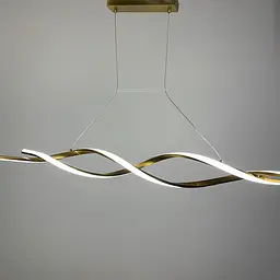 Лінійний підвісний LED світильник SCREW у золотому корпусі в 2-х розмірах Line.F Довжина 120 см - мініатюра 7