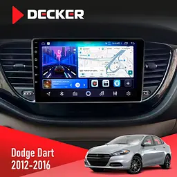 Штатна магнітола Dodge Dart 2012-2016 Decker D9-006 4x64, 4G Decker (НФ-00009752)