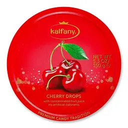 Льодяники Kalfany Cherry Candies зі смаком вишні 150 г (4002590000626)