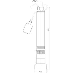 Насос колодязний Optima OP 5,1 - 40/5  F 0,37 кВт,  P max=0,45 кВт( з поплавком ) - мініатюра 3